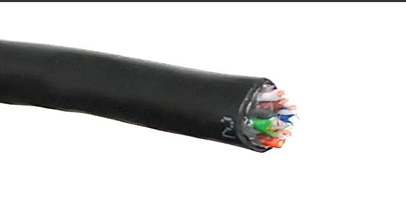 Amazon.co.jp: LANケーブル Cat6A U/UTP AWG24 4対 単線 300m 黒 EM