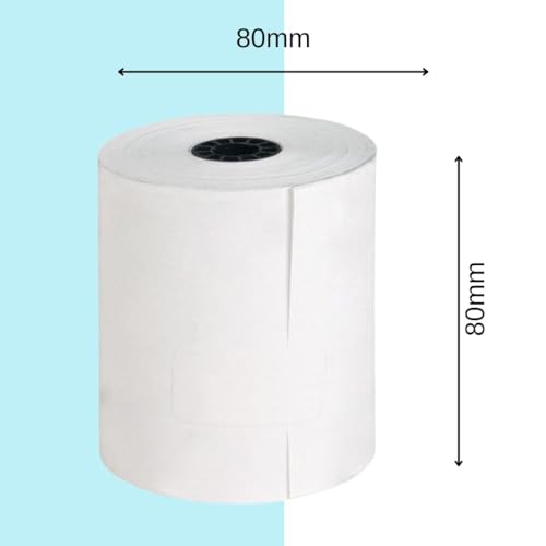 20 Rolls of Premium 80 x 80mm Thermal Paper Till Receipt Roll; for EPOS POS Terminal, Cash Register, Till Machine, EPOS Printer (Epson Citizen Toshiba Star Bixolon TH243 CBM232 CBM233 CBM253 TM-T88V)