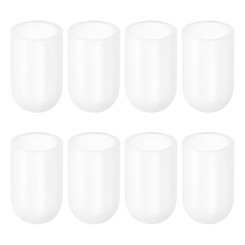 Image of uxcell 8Pcs Silicone End Caps, 14mm(35 /64 inch) ID 19mm(3 /4 inch) Height Round Rubber Elastic Screw Thread Protectors Flexible Screw Bolt Covers Caps for Metal Tube Rod Bolt, Clear