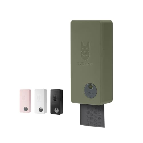 SVD.PET Dog Poop Bag Dispenser Outdoor or Indoor Pet Waste Bag Dispenser Station Wall Mount or Hanging with Strap. Easy to Refill Magnetic Cover (Army Green Dispenser only)