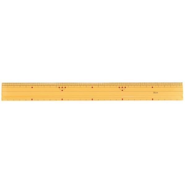 Artec Acrylic Ruler, 11.8 inches (30 cm), Double Scale with Rods