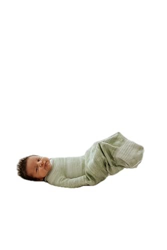 Image of Swaddelini Swaddle Sleep Sack, Viscose from Bamboo, Swaddle for Babies 0-3 Months, 6-12 pounds, Made in USA, Mint