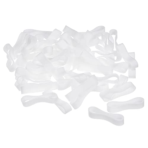 MECCANIXITY Silicone Rubber Bands Rings 100Pcs Non-slip 25mm Dia 1mm Thick 7mm Width for Wire Cord Cable Wrapping, Bundle