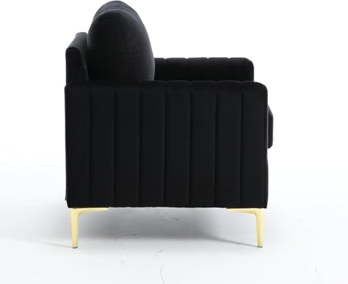 Image of Chair Armchair Single Sofa Chair for Small Apartments, Living Room or Bedroom Chair (Set of 2 Chairs) (Black)