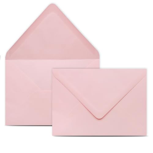 25 Briefumschläge DIN B6 Rosa - 12,5 x 17,5 cm - Kuverts mit...