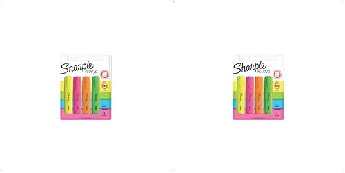 Sharpie Fluo XL Highlighters | Chisel Tip | Assorted Fluorescent | 4 Count (Pack of 2)