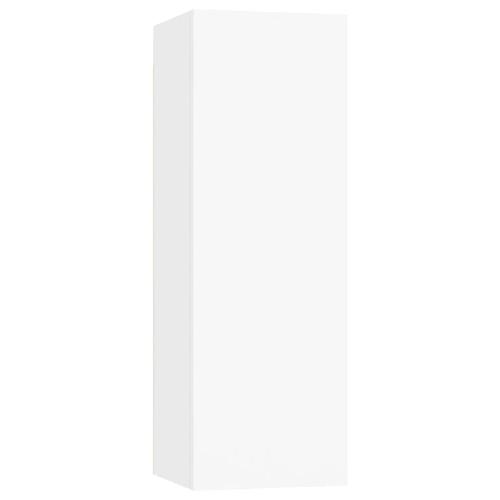 vidaXL Mueble para TV Colgante Soporte Armario Aparador Estante Salón Sala de Estar Decoración Entretenimiento de Contrachapada Blanco 30,5x30x90 cm