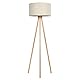 tomons Stehlampe Wohnzimmer, Led Stehlampe Holz, Leselampe Lampenschirm Stehlampe Vintage für das Schlafzimmer und andere Zimmer, Skandinavischer Stil Stehleuchte, 148 cm Höhe