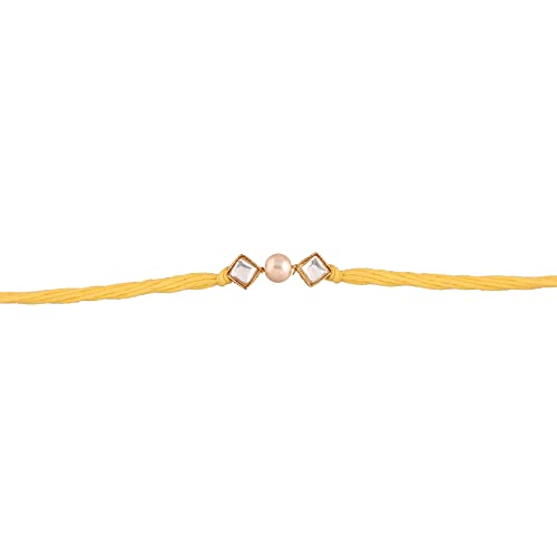 Ethnic Pearl Kundan Lumba Rakhi Combo Set for Rakshabhandan Special