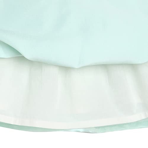 Image of miniklub Baby Round Neck Sleeveless Woven Cotton Dress (Blue Color)