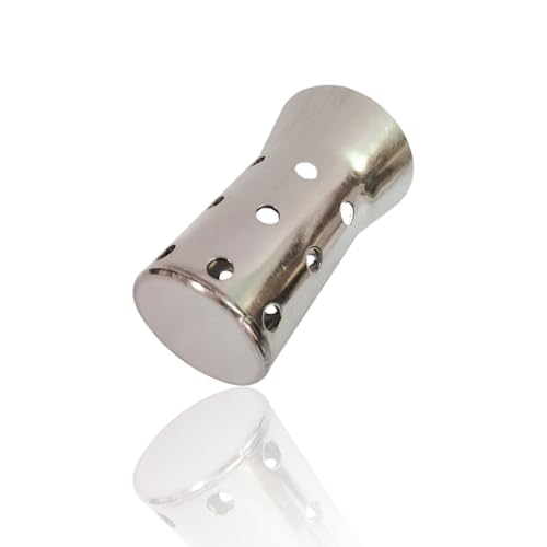 MOTO GENIUS Motorcycle Stainless Steel Universal Exhaust DB Killer | 51mm Silencer Muffler for Enhanced Performance (Cylinder Shape)