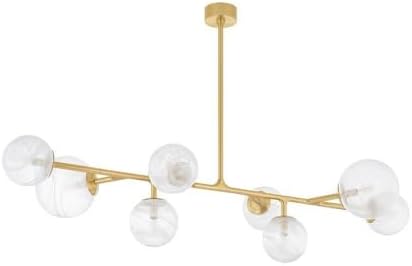 Corbett Lighting 488-08-VPB Glasgow - 8 Light Linear Chandelier-13.5 Inches Tall and 21.25 Inches Wide