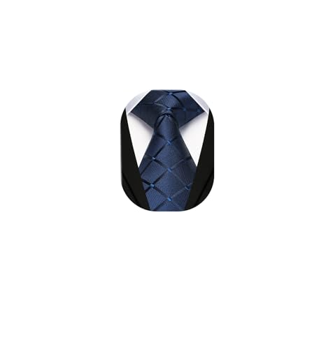 Image of Enlision Ties for Men Solid Color 3.35 inch Formal Business Necktie Classic Satin Mens Wedding Party Ties