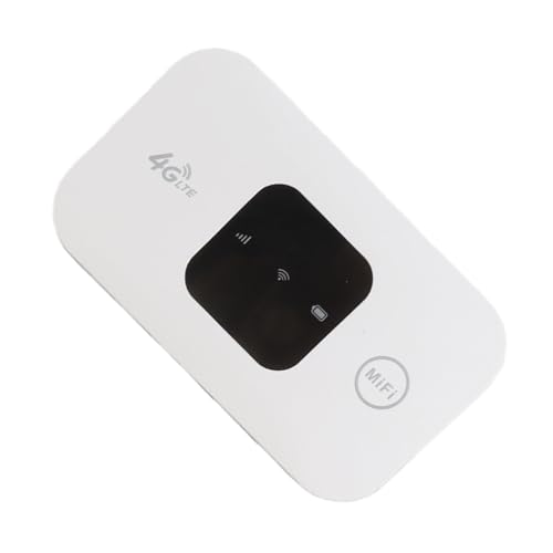 Image of Portable High Speed White 4G Mobile WiFi Hotspot Router for Car Travelers and Business Users 10 Users 2100mAh Li Battery for Phone Laptop Desktop Tablet