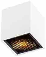 Spot De Plafond Qubo - 1 Lumière - L 82 Mm - Blanc - Design - Éclairage