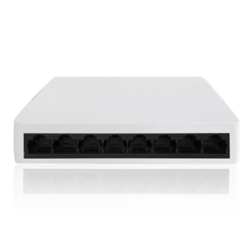 Boddceto Commutateur Ethernet Réseau Non Géré 100 M Hub de Commutation LAN RJ45 Ethernet Commutateur de Bureau Intelligent 8 Ports Prise UE Installation Facile