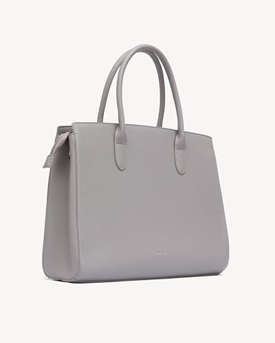 Image of NEWBELLA Women's Grey Vegan Leather Tote Bag