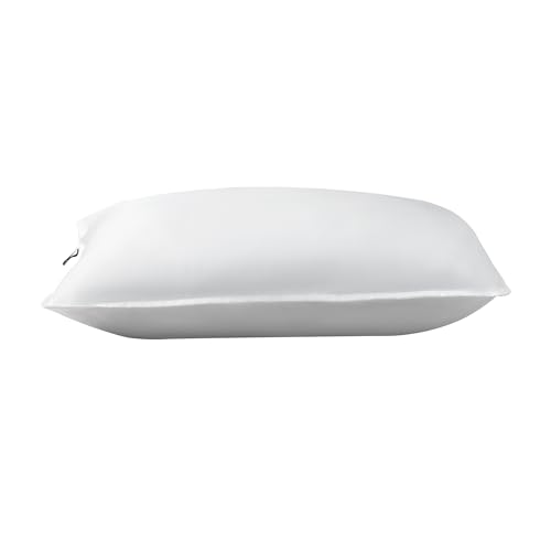 Image of Sleepwell Huggs Classic Compact Soft Fibre-Fill Pillow | White | Hand Washable | Polyester| 15D Hollow Siliconized Fibre | Lightweight | Vacuum Compressed | Medium Soft | 27 X17 Inches | Pack of 1