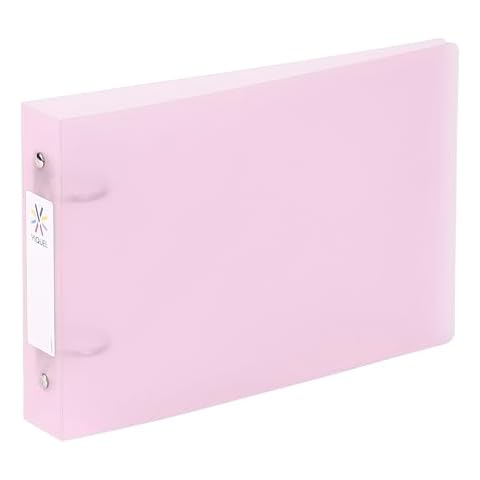 Viquel Bristol Index Folder with ID Labels 2 Rings A5 Size 25 x 16.5 cm Pink Cover
