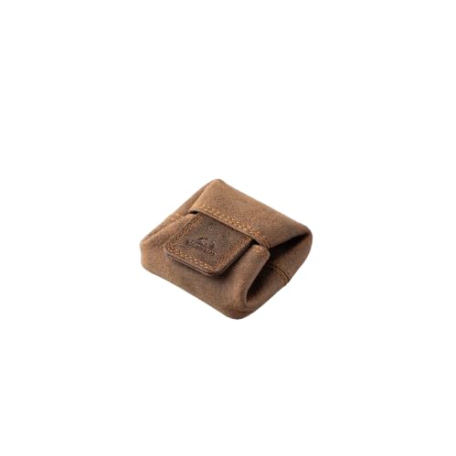 Image of BROWN BEAR Small Envelope Coin Purse with Snap Fastner, Stylish Coin Pouch for Men and Women, Small Coin Purse - Brown