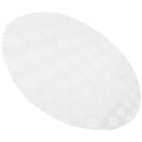 JOINPAYA Mantel de Encaje Vintage para Mesa Redonda, Poliéster Blanco Superficie Lisa y Resistencia al Desgaste, Adecuado para Cocina y Salón