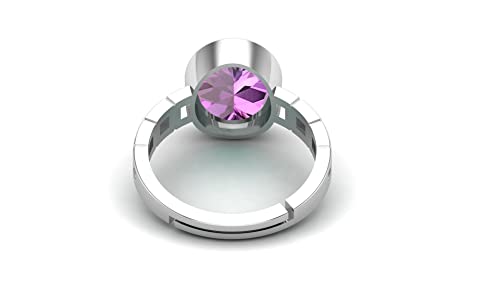 Bague améthyste naturelle et argent massif ajustable d'exception