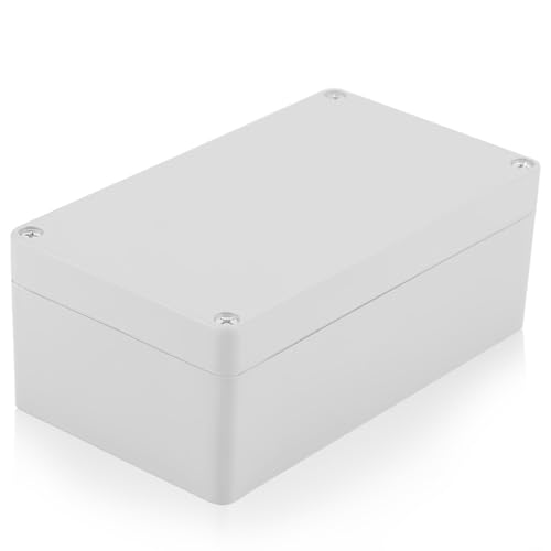 Electrical Junction Box, ABS Plastic Project Box, IP65 Waterproof Dustproof Enclosure Instrument Case for Indoor Outdoor White (158 * 90 * 60mm)