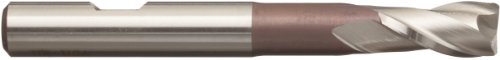 Image of 5110358 High Speed Steel (HSS) Square Nose End Mill, Inch, Long Length, Weldon Shank, Uncoated (Bright) Finish, 30 Degree Helix, 2 Flutes, 6 inch Overall Length, 7 /8 inch Cutting Diameter, 7 /8 inch Shank Diameter
