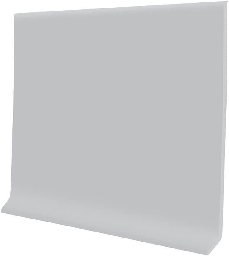 Proflex - Base de pared de vinilo gris claro, 4 x 80 pies, moldura de base de pared con parte trasera adhesiva súper fuerte para despegar y pegar,