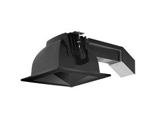 Black Trim Ring Black 6'' Square Trim Cone 26W 3000 K Warm Dimmable ELV 80 Degree Square Remodeler LED Downlights Module