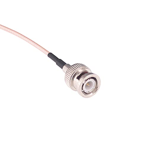 RFaha 1pc BNC Male to BNC Male Extension Coax Cable RG316 3feet 1m RF Coaxial Antenna Jumper(F78-1), Copper - Image 4