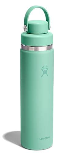 Image of Hydro Flask Water Bottle - Insulated Stainless Steel - Wide Mouth Flex Chug Lid, Non Spill, Leakproof in 24 Oz Mermaid Green