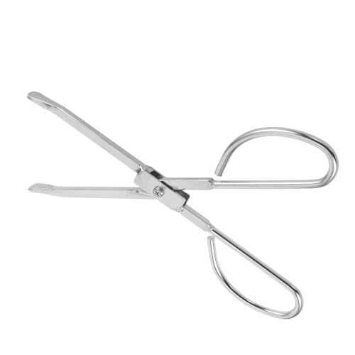 BESPORTBLE Pinzas para Chimenea de 28 CM en Acero Inoxidable Resistentes Herramientas para Leña y Fogatas al Aire Libre Accesorios para Estufas y Barbacoas Uso Seguro y Cómodo