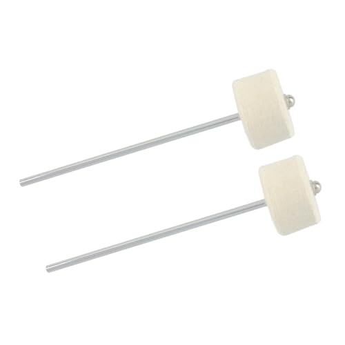 Levemolo Professional Drumming Tool 2pcs Double Hammer Heads for Bass Drum Pedal Replacement Parts for Drum Set