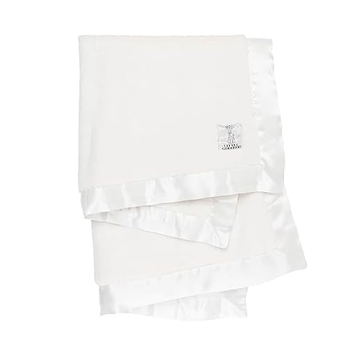 Little Giraffe Baby Blanket - Luxe Soft Blanket with Satin Trim - Baby Stroller Blanket - Newborn Baby Essentials & Baby Gifts - 29x35" - Cream
