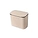 Kfhfhsdgsaljt Kosz na śmieci, Kuchnia przesuwna Kosz na śmieci Can Gabinet Gospodarstwa Domu Drzwi Walecka WC Łazienka Pokój Wiszący Kosz Papierowy (Color : Beige, Size : Small)