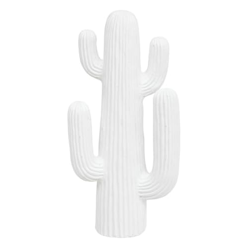 Paris Prix Atmosphera Créateur d'intérieur - Cactus Déco 4 Branches Rodrigo 38cm Blanc