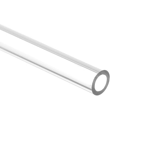 Image of uxcell Clear Rigid Tubing 7mm(0.28 inch) ID x 11mm(0.43 inch) OD x 1Ft Length Round Plastic Polycarbonate Tube