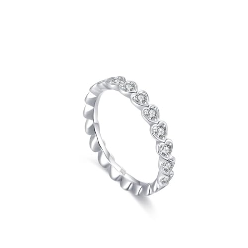 Bague argent femme coeur alliance mariage argent sterling 925 zircone