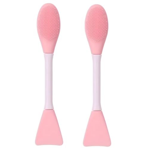 Escova de máscara facial de silicone de cabeça dupla, escovas de limpeza de massagem facial, raspador de filme de lama, ferramenta de cuidados faciais