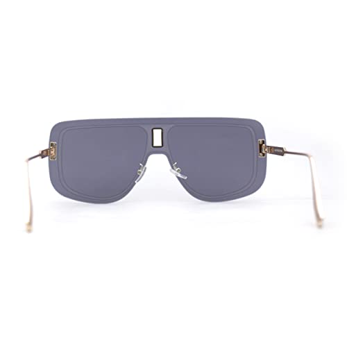 SA106 Full Rimless Flat Top Shield Mobster Sunglasses4