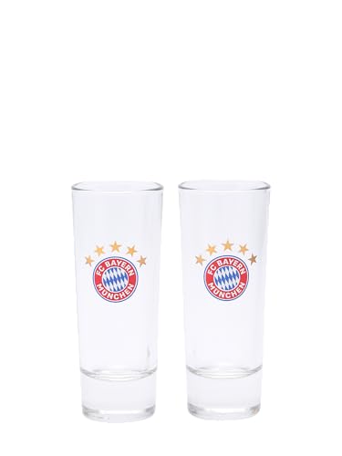 FC Bayern München I Schnapsglas 2er-Set I Durchsichtig