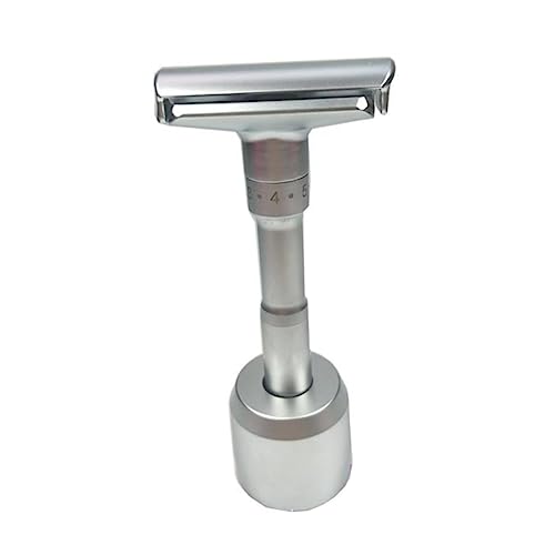 Beatifufu Zinc Alloy Bracket Safety Razor Stand Shaving Razor Holder for Men Durable Space-saving Mini Size for Clean Dry Storage