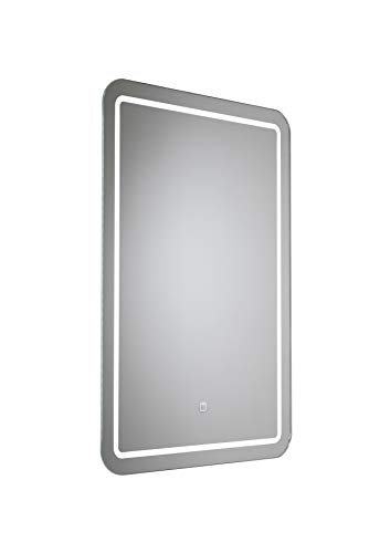 Croydex Chawston Illuminated Square Mirror, Glass, 3x40x60.5 cm