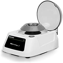 LACHOI Mini Lab Centrifuge Machine 10000RPM Fixed Speed 5600xg RCF Mini Microcentrifuge Scientific Mini Centrifuge Benchtop with 2 Rotors for 8×0.2/0.5/1.5/2ml Tubes & 2×8×0.2ml PCR Strips,Low Noise