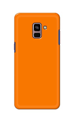 Image of Plain Orange Hard Back Case Cover for Samsung Galaxy A8 Plus (2018), A730F, A730F / DS Back Cover -(J5) VNS2229