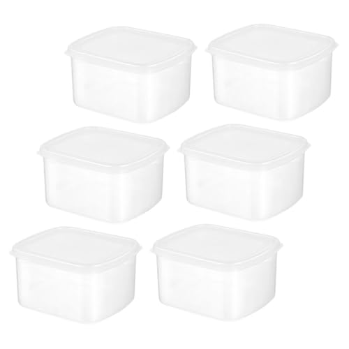 GLEAVI 4 Series Caja De Almacenaje Hornada Tapas Contenedores De Almacenamiento De Nevera Contenedor De Almacenamiento Del Refrigerador Páginas Transparente Reutilizable 6 Piezas X 4