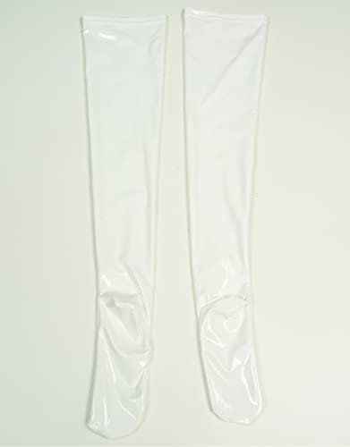 Thigh Stockings PU Leather Socks Thigh High Stockings Shiny Over Knee Long Boot Sock Accessory Pink White4