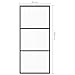 vidaXL Sliding Door, Transparent ESG Glass, Aluminium Frame, Barn Door for Home Living Room, Soft Stop, Black, 90 x 205 cm, 5 mm Glass Thickness, 24.03 kg, Assembly Kit Included