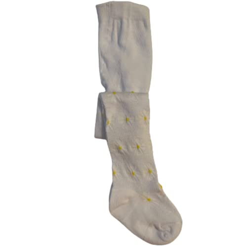 Baby Tights For Girls Thin Cotton Baby Girls Tights mesh white Flower Stocking Baby and Toddler Tights Size 0-1, 2-3y